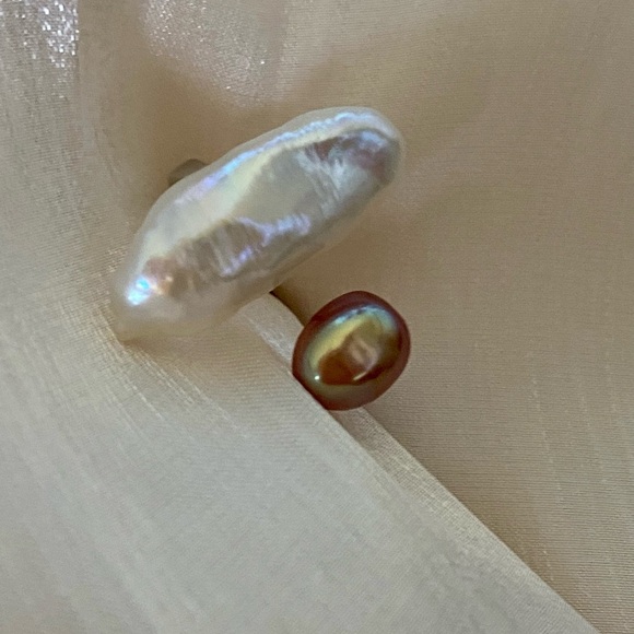 AAAA double pearl ring top quality keshi - Picture 5 of 17